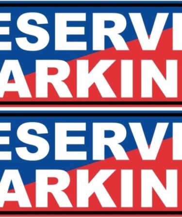 Sticker Reserved Parking Sign Board Multicolor Sunboard 8x2.6 Inch Emergency Sign