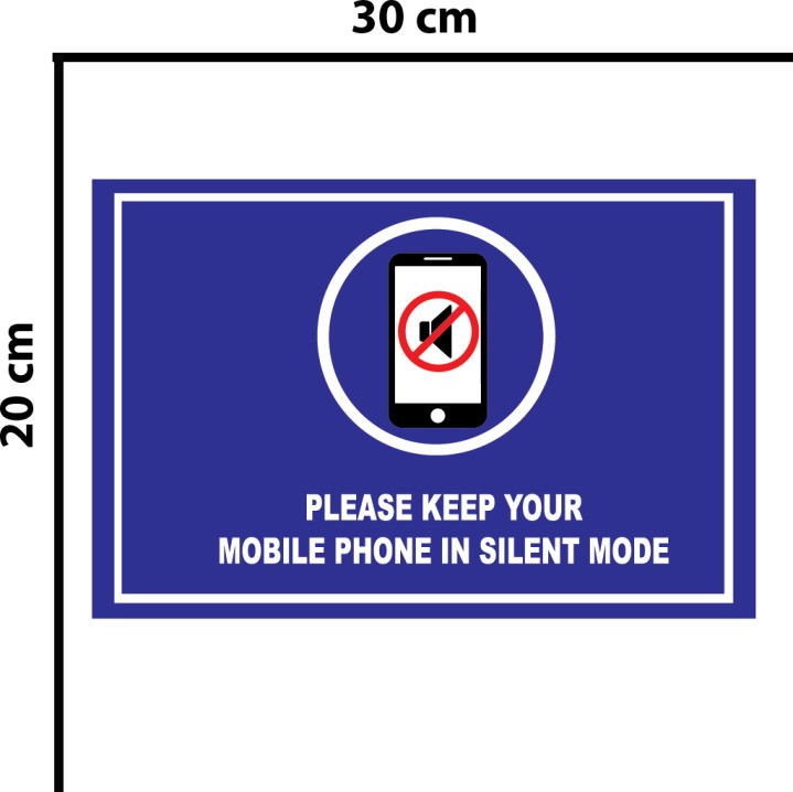 PLEASE KEEP YOUR MOBILE PHONE IN SILENT MODE SIGN STICKER - Image 2