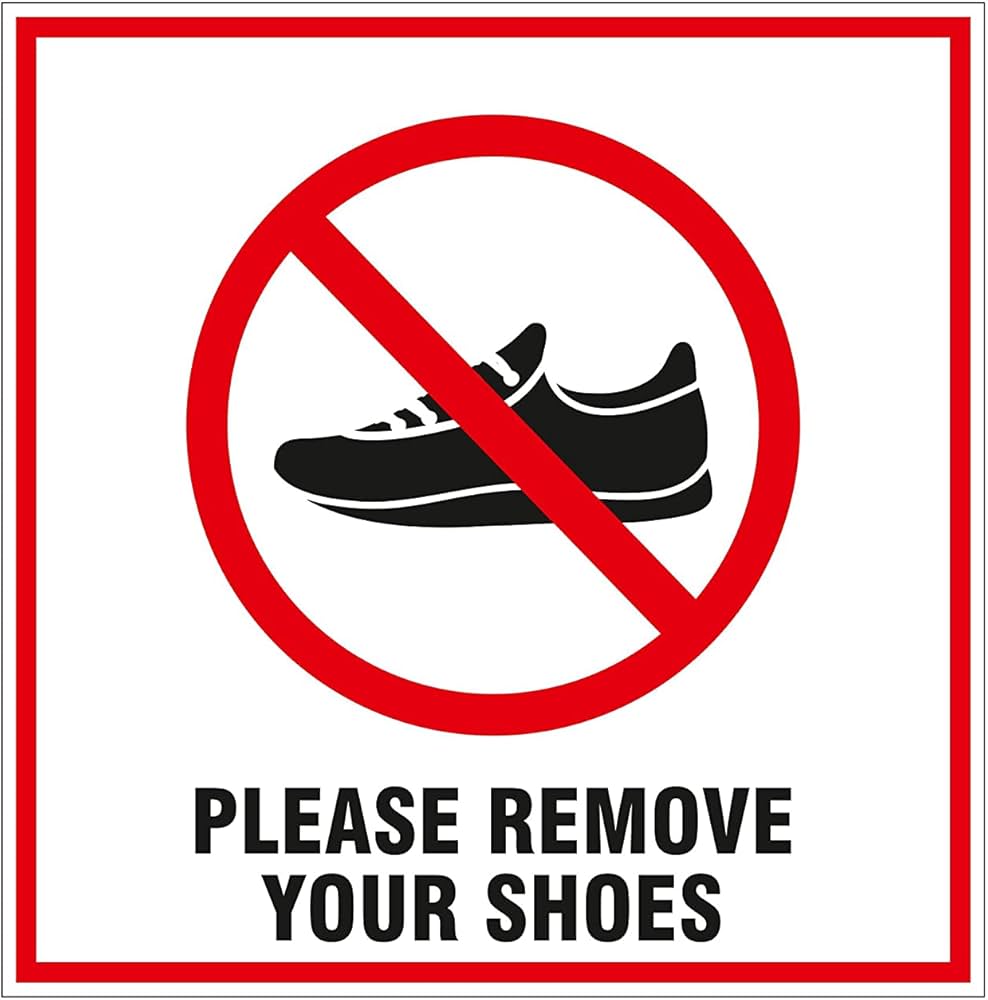 Highfive Please Remove Your Shoes - Sticker