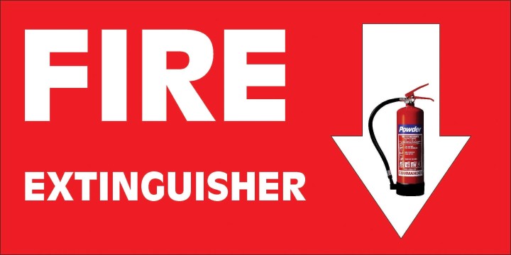 Fire Notice Board Sign sticker self adhesive