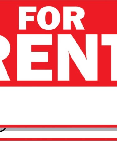 For Rent Sign Sticker for Room, House, Apartment, Commercial Space 12.5x9 INCH Removable Sticker (Pack of 2)