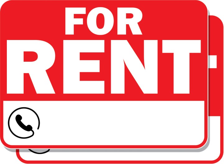 For Rent Sign Sticker for Room, House, Apartment, Commercial Space 12.5x9 INCH Removable Sticker (Pack of 2)