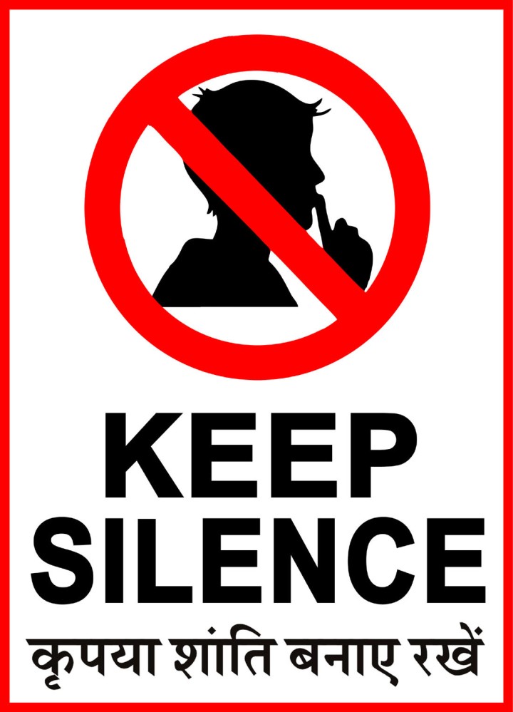 Keep Silence Sticker Poster A4 Size Waterproof for Office Library Hall Removable Sticker (Pack of 1)