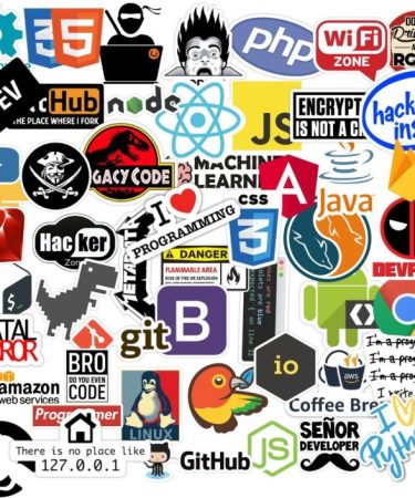 Programmers Stickers for Laptop, Diary, Guitar, Mobile Phone-Waterproof Self Adhesive Sticker (Pack of 30)