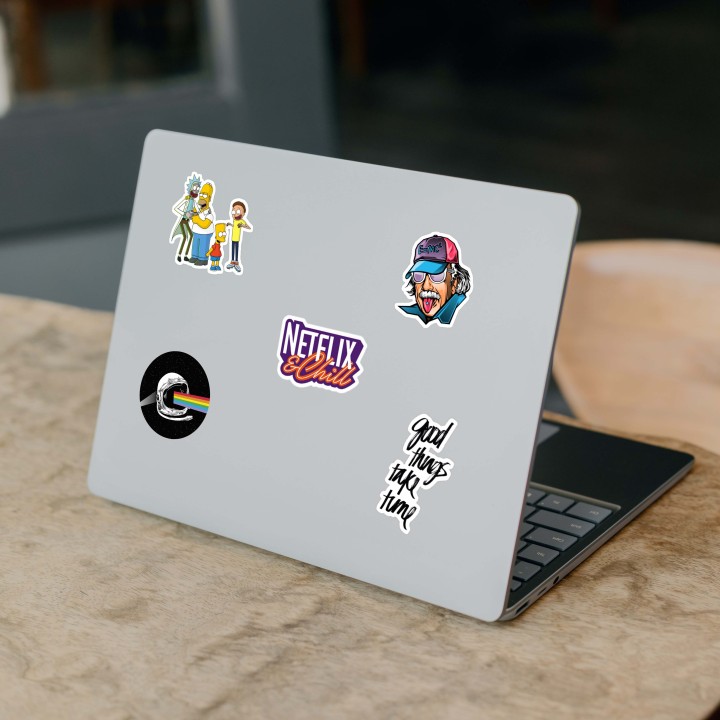 Random Aesthetic Stickers for Laptop, Diary, Guitar, Mobile Phone-Waterproof Self Adhesive Sticker (Pack of 40) - Image 2