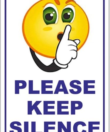 Please Keep Silence Sign board 8 inch x 12 inch Emergency Sign sticker - self adhesive