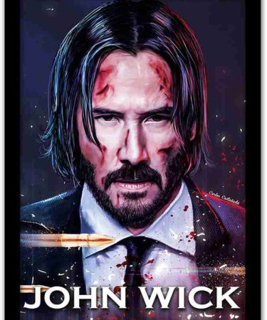 Highfive John Wick Wall Poster with photo Frame