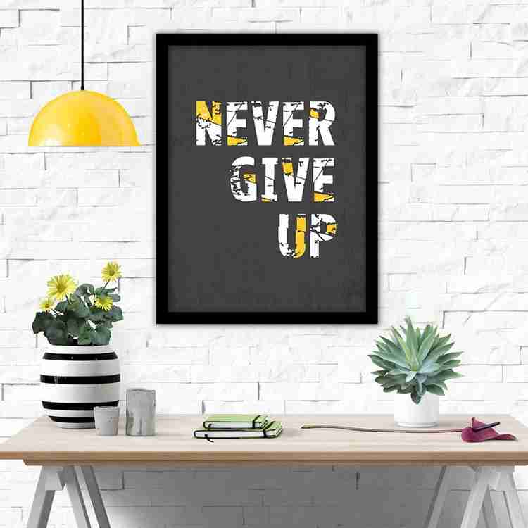Motivational Quotes Frames - Never give up Motivational Posters For Office, School, Enterpreneur, Classroom & Home with photo framed - Image 2