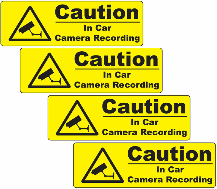 Highfive SINFLE CCTV CAMERA STICKER Emergency Sign self adhesive
