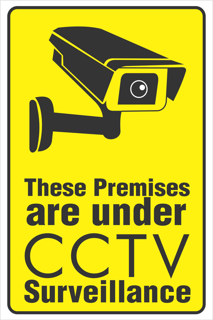 Highfive CCTV These Premises are under CCTV Surveillance - Sign Sticker
