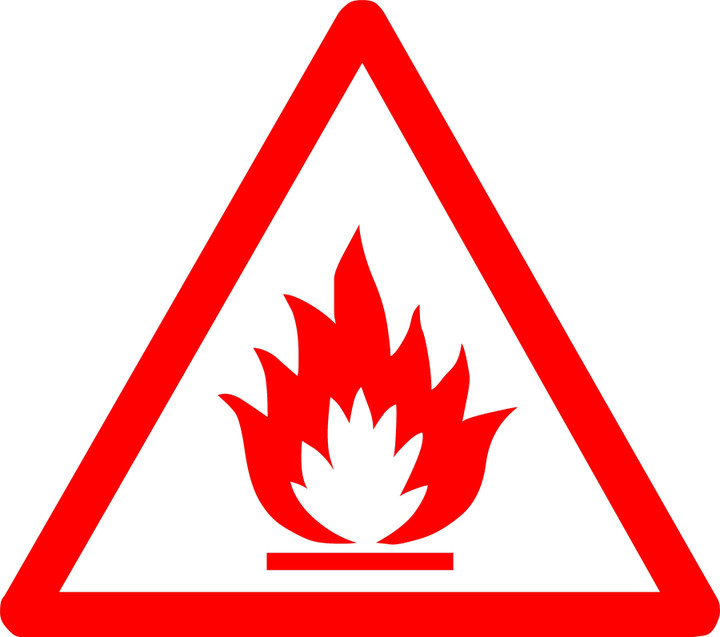 Highfive FIRE CAUTION WARNING STICKER SIGN - Self Adhesive