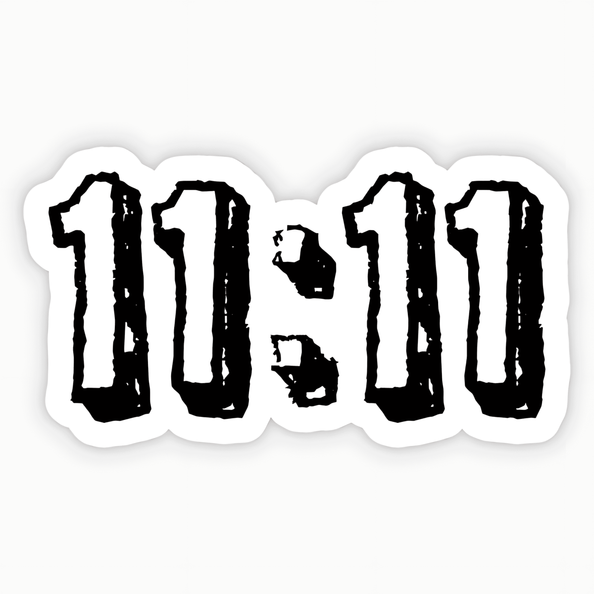 Highfive 3x3 inches 11:11 time Sticker self adhesive