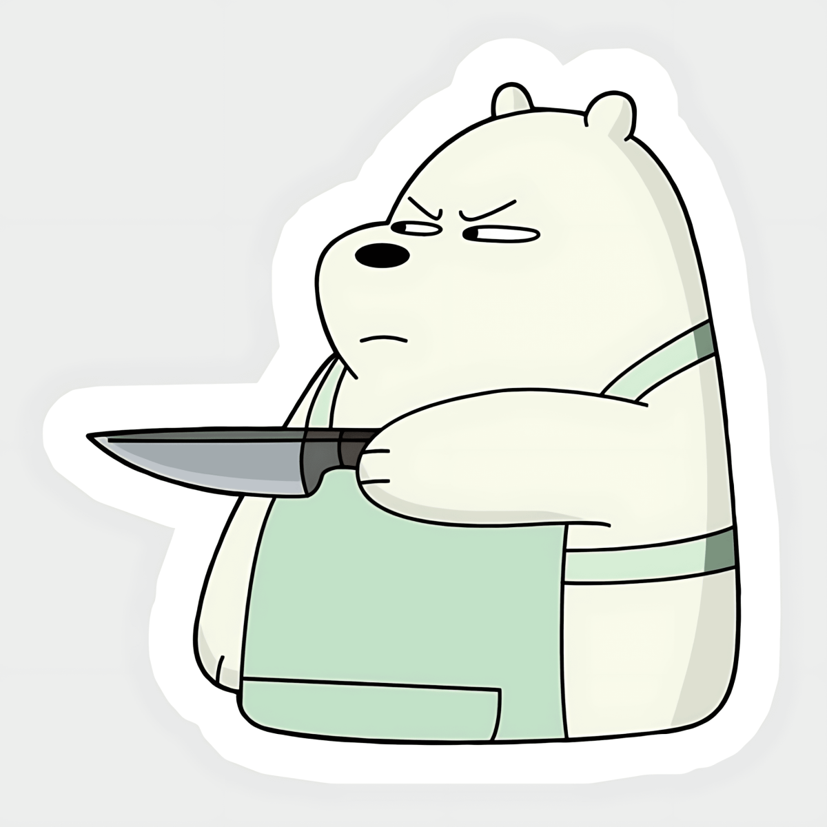 Highfive 3x3 inches Angry Bear Sticker self adhesive