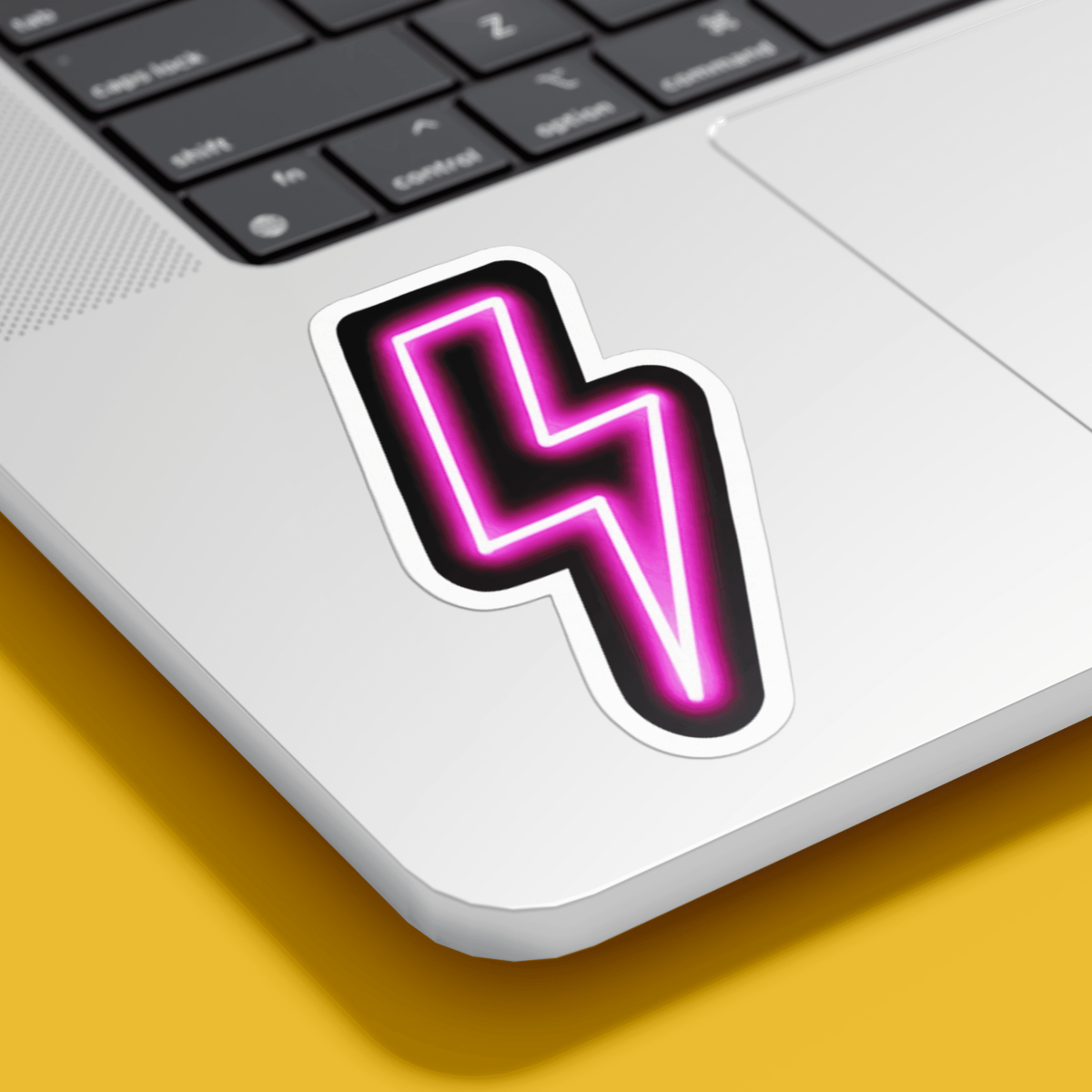 Highfive 3x3 inches Neon Lighning Bolt Sticker self adhesive