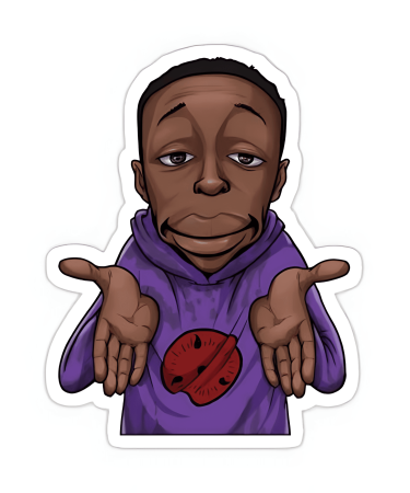 Highfive 3x3 inches Khaby Lame Funny meme Sticker self adhesive
