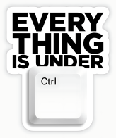 Highfive 3x3 inches Everything is under Ctrl Sticker self adhesive