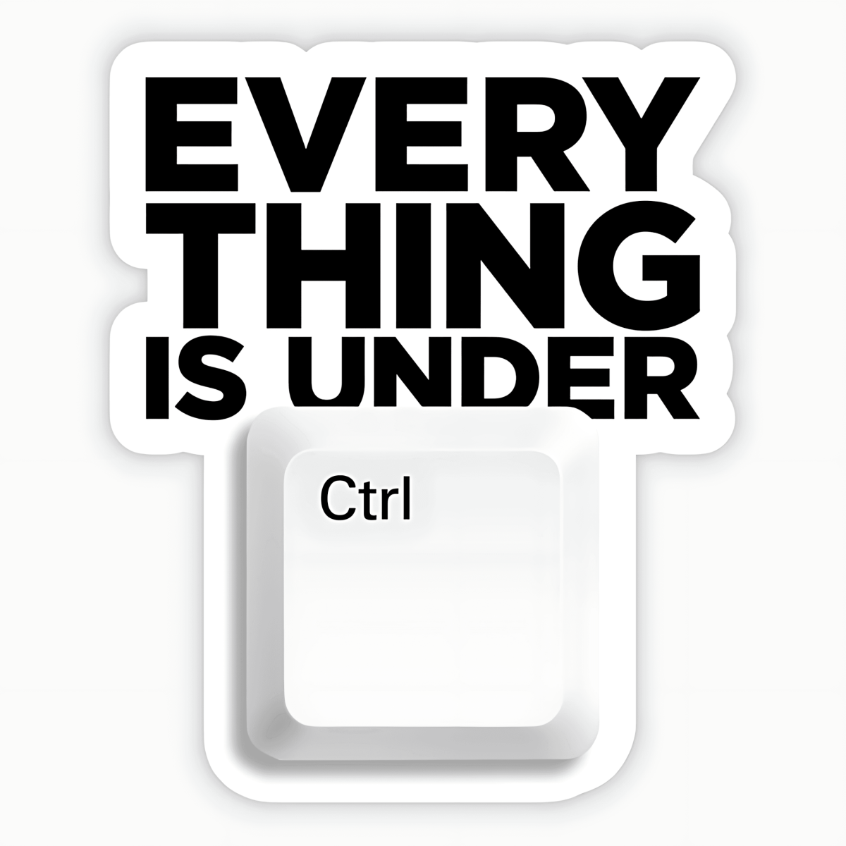 Highfive 3x3 inches Everything is under Ctrl Sticker self adhesive