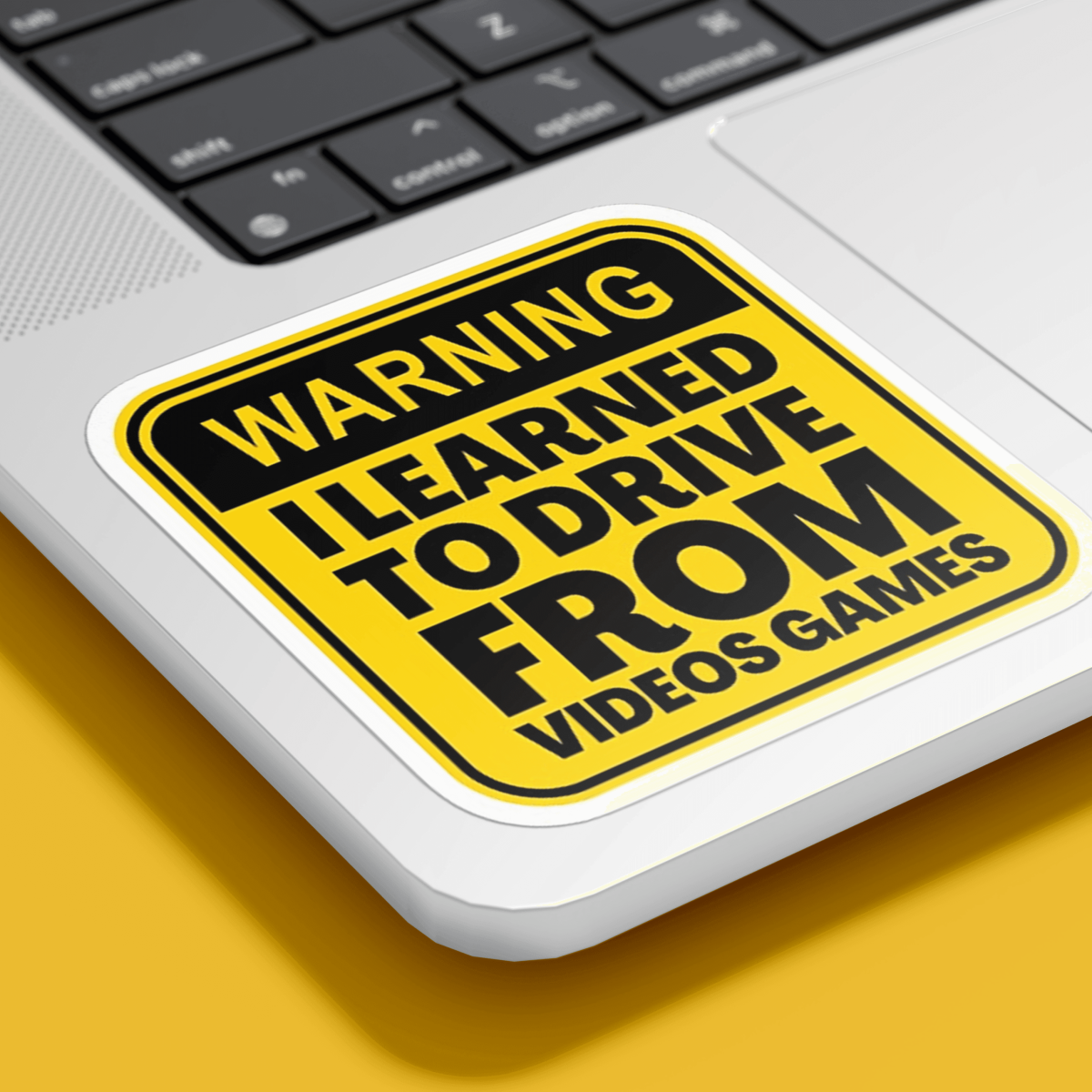 Highfive 3x3 inches Warning I Learned TO Drive Sticker self adhesive - Image 2