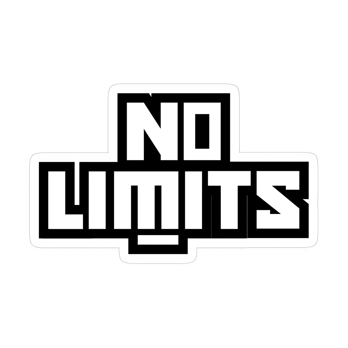 Highfive 3x3 inches No Limits Sticker Self adhesive