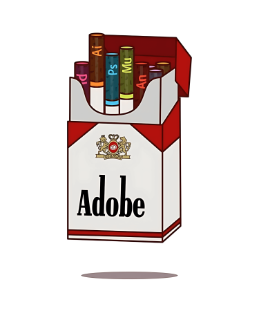 Highfive 3x3 inches Adobe cigarette Sticker Self adhesive