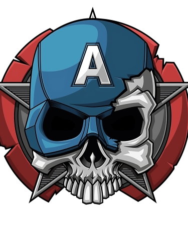 Highfive 3x3 inches The Skull of a Hero Sticker Self adhesive