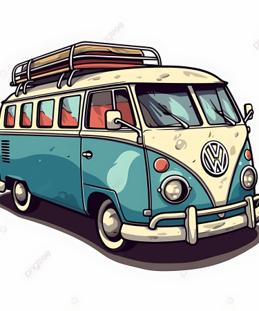 Highfive 3x3 inches Travel Bus Sticker self adhesive