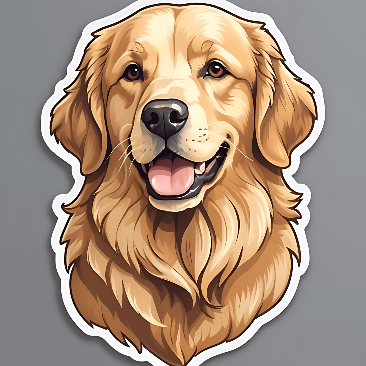 Highfive 3x3 inches Golden Retriever Sticker self adhesive