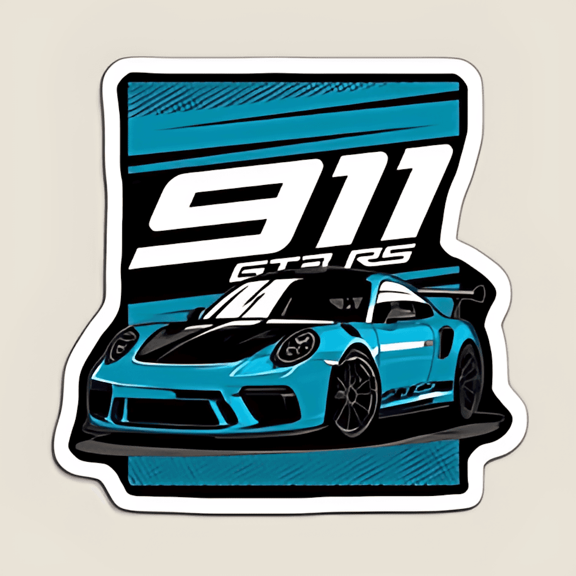 Highfive 3x3 inches 911 Sticker self adhesive