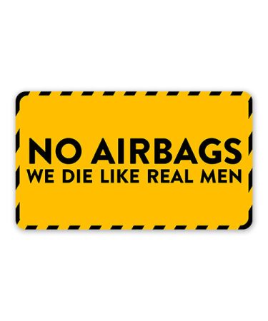 highfive No Airbags Car Sticker self adhesive