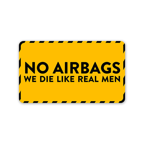 highfive No Airbags Car Sticker self adhesive