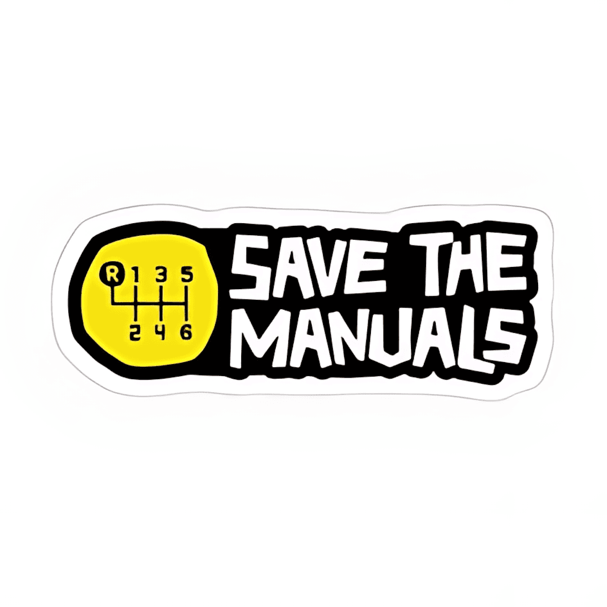 Highfive 3x3 inches Gear Manuals Sticker self adhesive