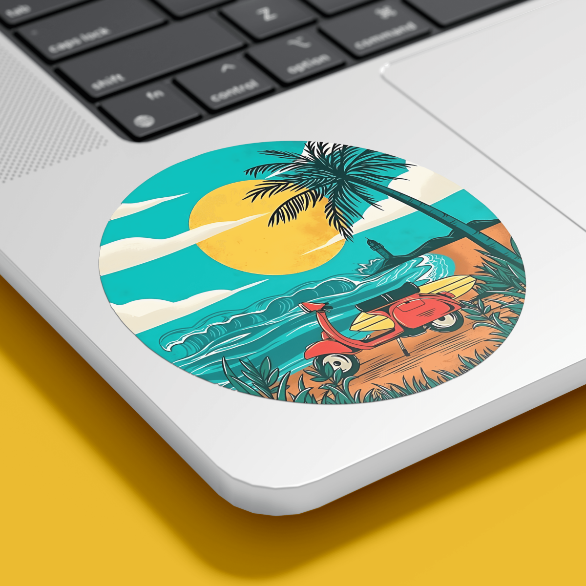 Highfive 3x3 inches Vintage Island Sticker self adhesive - Image 2
