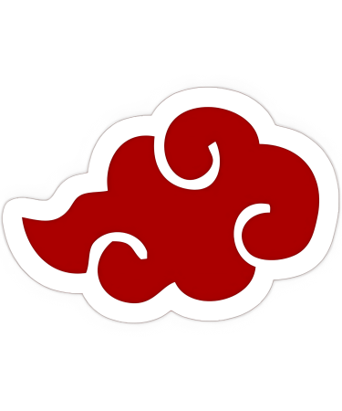 Highfive 3x3 inches Naruto Cloud Sticker self adhesive