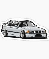 Highfive 3x3 inches Car Tunning Sticker self adhesive