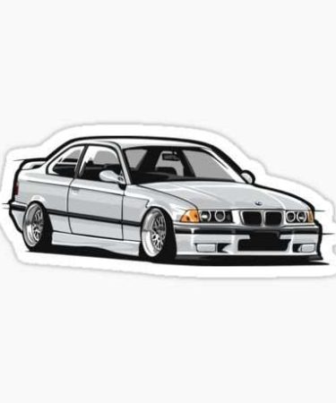 Highfive 3x3 inches Car Tunning Sticker self adhesive