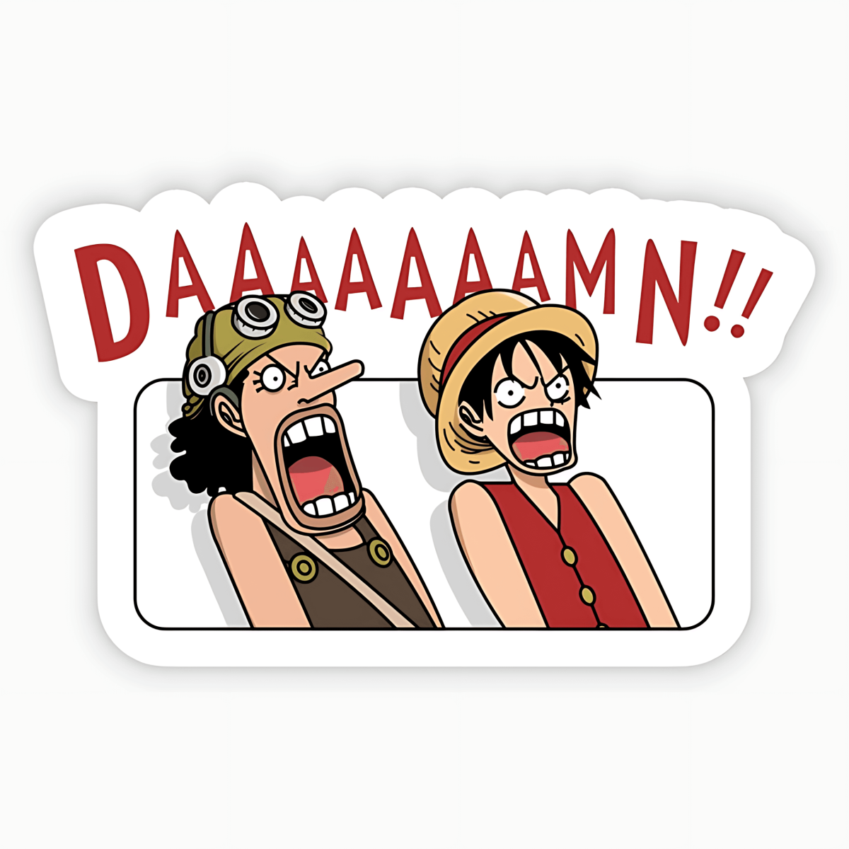 Highfive 3x3 inches Daaamn Sticker self adhesive