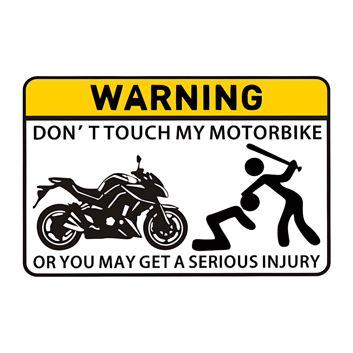 Highfive 3x3 inches Don't Touch Sticker self adhesive