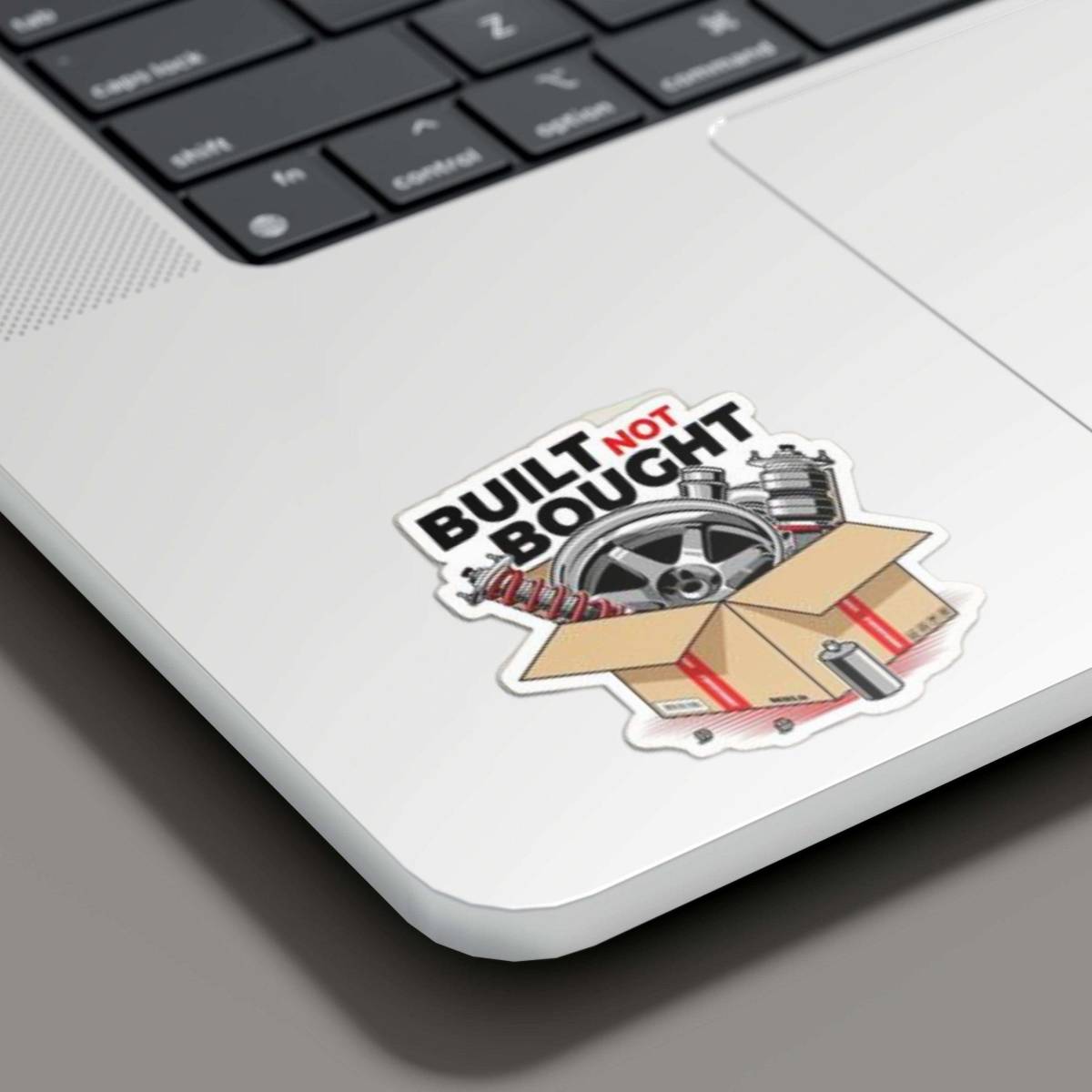 Highfive 3x3 inches Built Not Bought Sticker self adhesive - Image 2