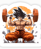 Highfive 3x3 inches Goku Training Sticker self adhesive