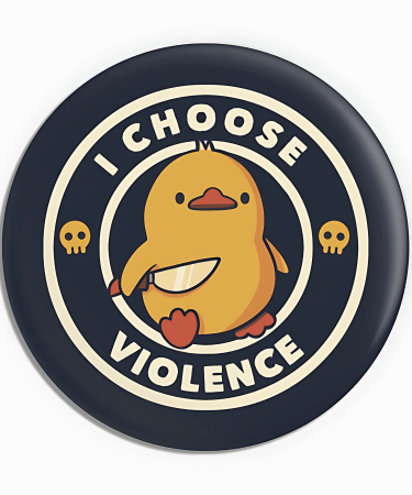 Highfive 3x3 inches I choose Violence Sticker self adhesive