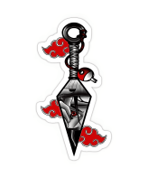 Highfive 3x3 inches Naruto Blade Sticker self adhesive