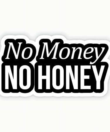 Highfive 3x3 inches No Money Sticker self adhesive