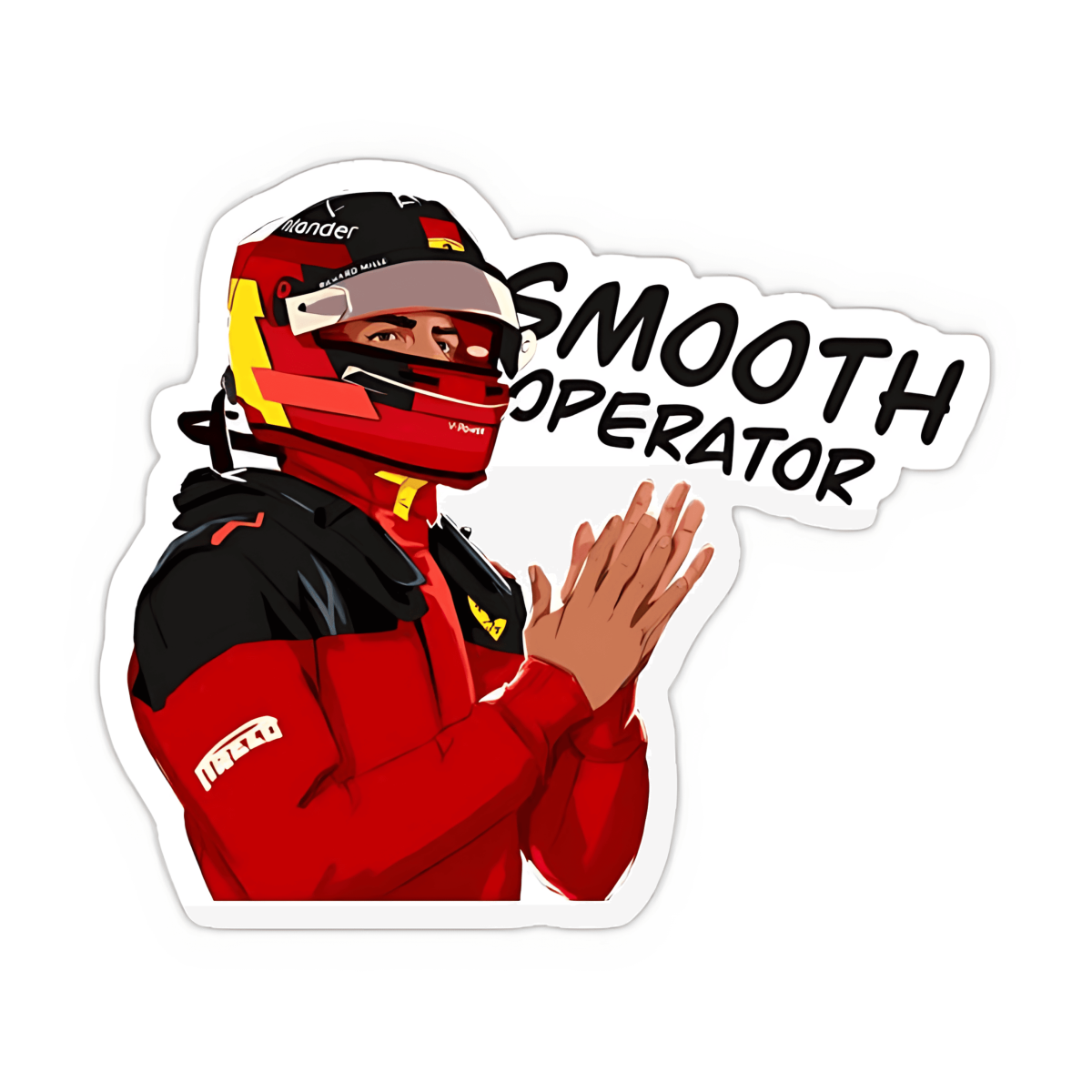 Highfive 3x3 inches Smooth operator bike rider Sticker self adhesive