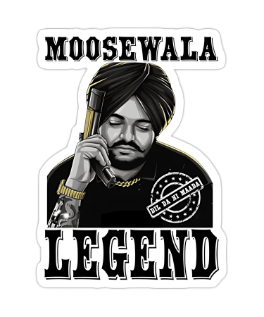 Highfive 3x3 inches sidhu MOOSEWALA LEGEND Sticker self adhesive