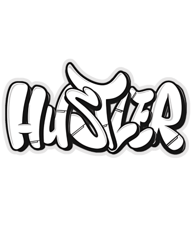 Highfive 3x3 inches Hustler Sticker self adhesive