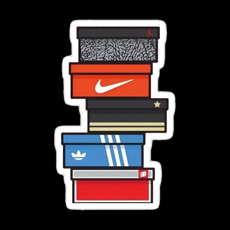 Highfive 3x3 inches Sneaker Boxes Sticker self adhesive