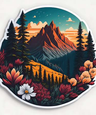 Highfive 3x3 inches Aesthetic Scene Sticker Self adhesive