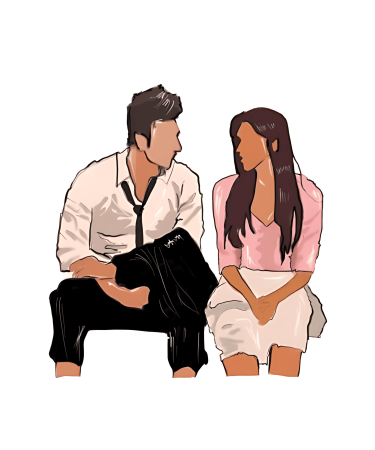 Highfive 3x3 inches Bunny And Naina Sticker self adhesive