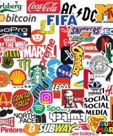 Highfive  Laptop Sticker for Programmer, Coder, Developers & IT Professionals Pack of 54 Vinyl, Residue Free, Water Proof, Random Brands Logo Laptop Decal 15.5 self adhesive