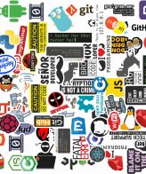 Highfive Laptop Sticker for Programmer, Coder, Developers & IT Professionals Pack of 70 Vinyl, Residue Free, Water Proof Laptop Decal 15.5 self adhesive